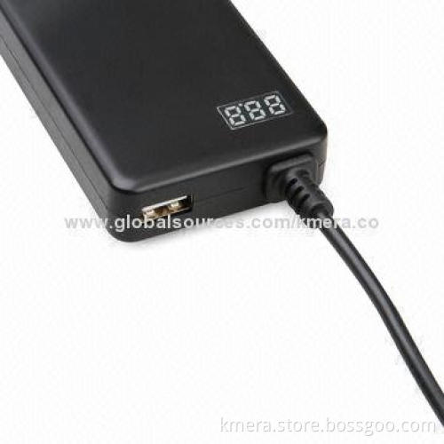 40W Ultra Book and Netbook Universal AC Adapter, Digital LED Display, 2.1A USB Output, Fast Charging
